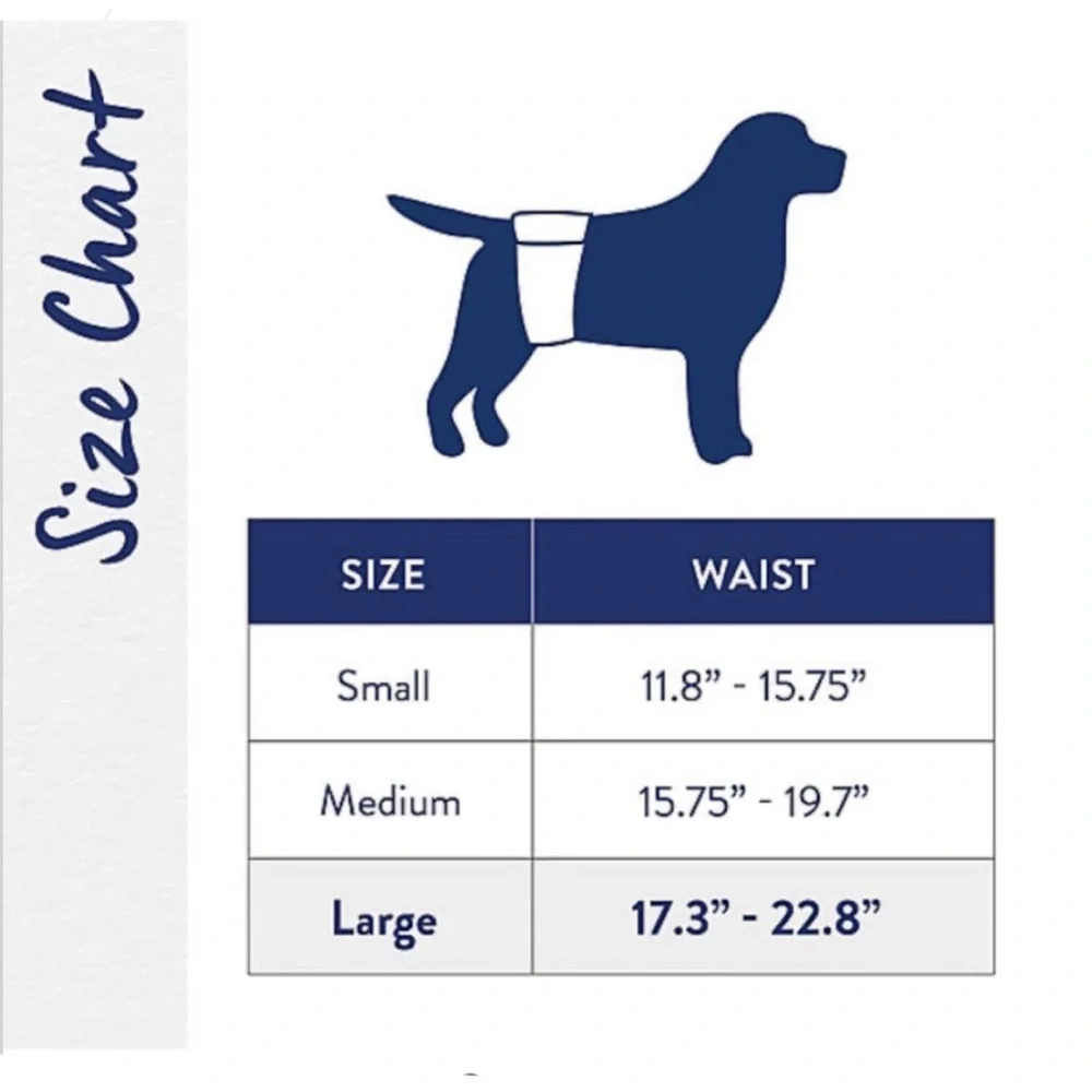 NWT 2 Top Paw Washable Male Wrap Cover-Ups Size Large